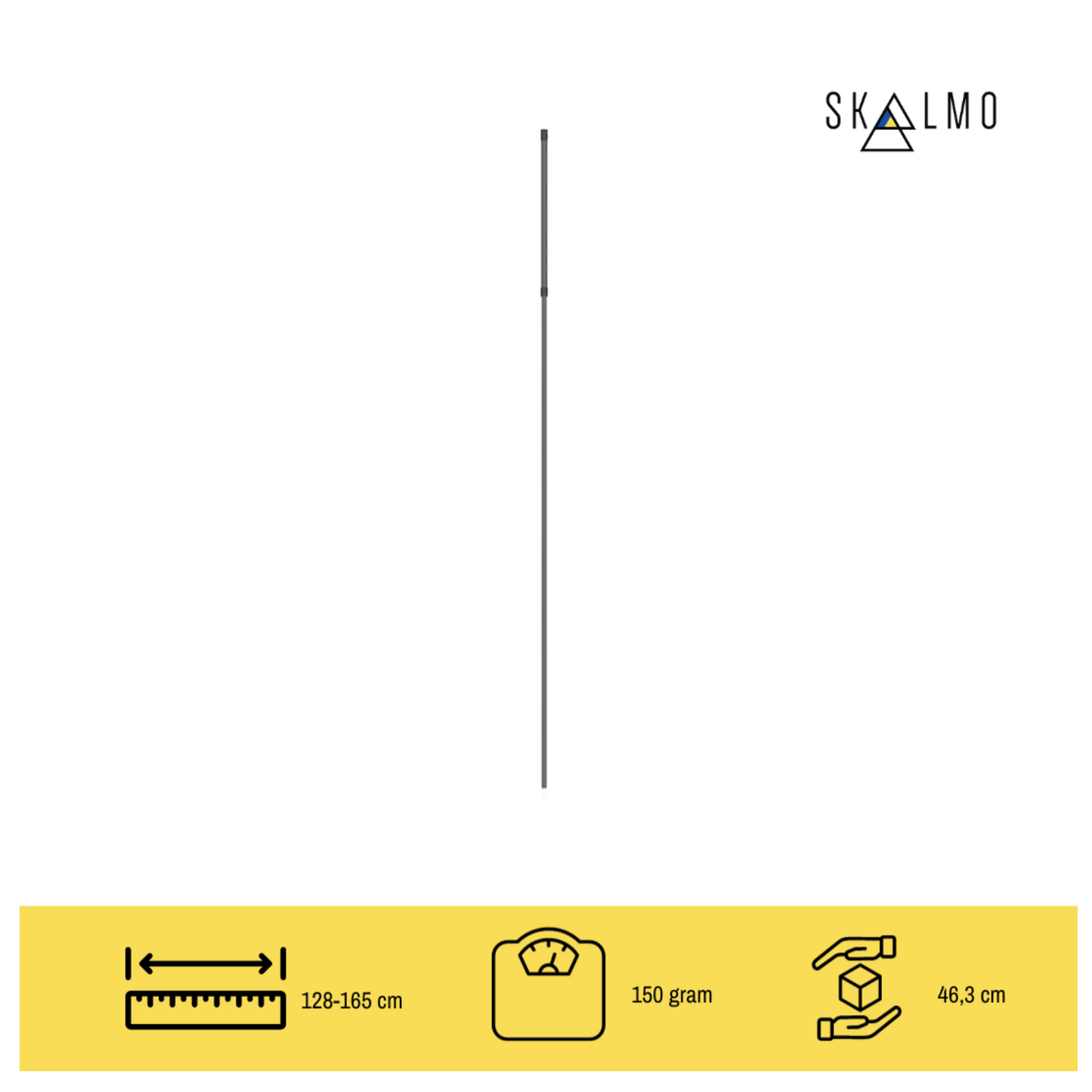 Skalmo - Poste de carbono para tienda de campaña, 128-165 cm